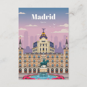 Reisen nach Madrid Spanien Begleitkarte
