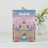 Reisen nach Madrid Spanien Dankeskarte (Stehend Vorderseite)