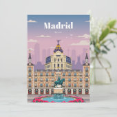 Reisen nach Madrid Spanien Dankeskarte (Stehend Vorderseite)
