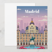 Reisen nach Madrid Spanien Dankeskarte (Vorne/Hinten)