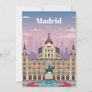 Reisen nach Madrid Spanien Dankeskarte