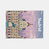 Reisen nach Madrid Spanien Fleecedecke (Vorderseite (Horizontal))