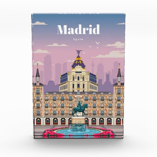 Reisen nach Madrid Spanien Fotoblock (Vorderseite)