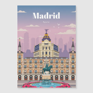 Reisen nach Madrid Spanien Magnetkarte