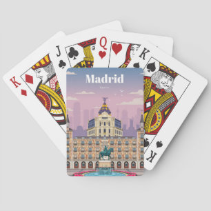 Reisen nach Madrid Spanien Spielkarten