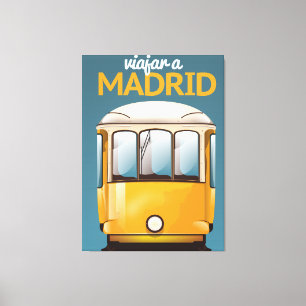 Reisen nach Madrid Vintages Urlaubsplaner Leinwanddruck