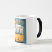 Reisen nach Madrid Vintages Urlaubsplaner Verwandlungstasse (VorderseiteRechts)