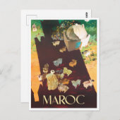 Reisen nach Marokko Postkarte (Vorne/Hinten)