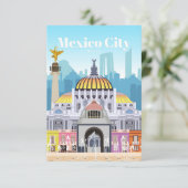 Reisen nach Mexiko Stadt Begleitkarte (Stehend Vorderseite)
