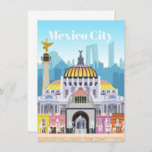 Reisen nach Mexiko Stadt Dankeskarte (Vorne/Hinten)