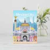 Reisen nach Mexiko Stadt Dankeskarte (Stehend Vorderseite)