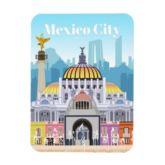 Reisen nach Mexiko Stadt Magnet (Vertikal)