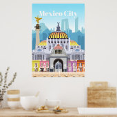 Reisen nach Mexiko Stadt Poster (Küche)