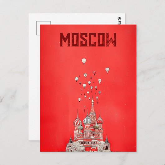 Reisen nach Moskau Russland Postkarte (Vorne/Hinten)