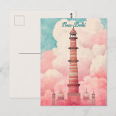 Reisen nach Neu-Delhi-Indien Postkarte (Vorne/Hinten)