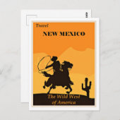 Reisen nach New Mexico, Vintag, Postkarte (Vorne/Hinten)