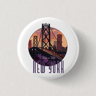 Reisen nach New York Button