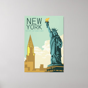 Reisen nach New York Leinwanddruck