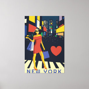 Reisen nach New York Leinwanddruck