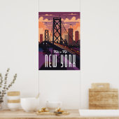 Reisen nach New York Poster (Küche)