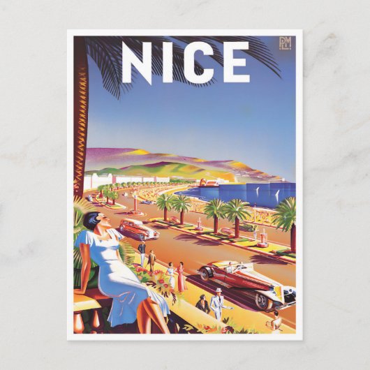 Reisen nach Nice France Postkarte (Vorderseite)