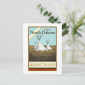 Reisen nach Norden Dakota Postkarte (Stehend Vorderseite)