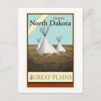 Reisen nach Norden Dakota Postkarte