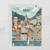 Reisen nach Norwegen Postkarte (Vorne/Hinten)