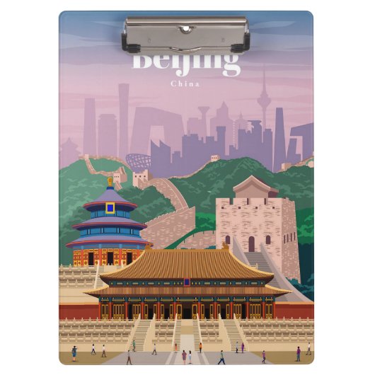 Reisen nach Peking China Klemmbrett (Vorderseite)
