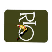 Reisen nach Rio Retro Vintag alle Größen Magnet (Horizontal)