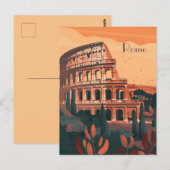 Reisen nach Rom Postkarte (Vorne/Hinten)