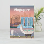 Reisen nach Singapur Dankeskarte (Stehend Vorderseite)