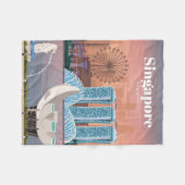 Reisen nach Singapur Fleecedecke (Vorderseite (Horizontal))