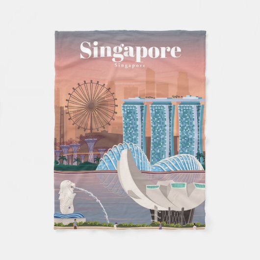 Reisen nach Singapur Fleecedecke (Vorderseite)