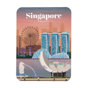 Reisen nach Singapur Magnet
