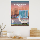 Reisen nach Singapur Poster (Küche)