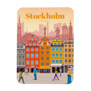 Reisen nach Stockholm Magnet
