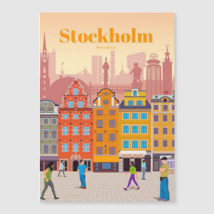 Reisen nach Stockholm Magnetkarte