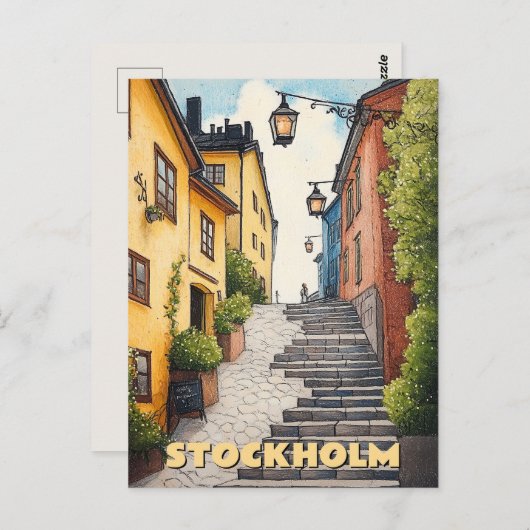 Reisen nach Stockholm Schweden Postkarte (Vorne/Hinten)