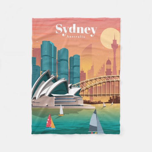 Reisen nach Sydney Australien Fleecedecke (Vorderseite)