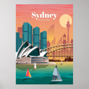 Reisen nach Sydney Australien Poster