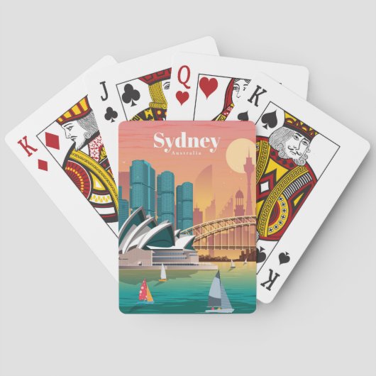 Reisen nach Sydney Australien Spielkarten (Rückseite)