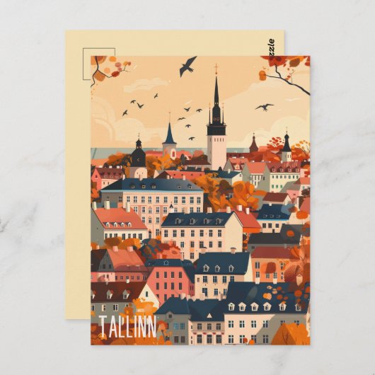 Reisen nach Tallinn Postkarte (Vorne/Hinten)