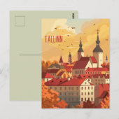Reisen nach Tallinn Postkarte (Vorne/Hinten)