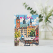 Reisen nach Warschau Polen Postkarte (Stehend Vorderseite)