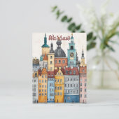 Reisen nach Warschau Polen Postkarte (Stehend Vorderseite)