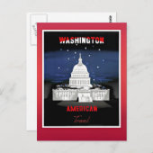 Reisen nach Washington, Vintage Poster, Postkarte (Vorne/Hinten)