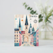 Reisen nach Zagreb Kroatien Postkarte (Stehend Vorderseite)