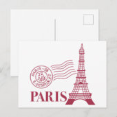 Reisen Paris Postkarte (Vorne/Hinten)