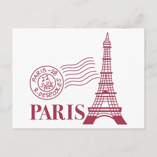 Reisen Paris Postkarte (Vorderseite)